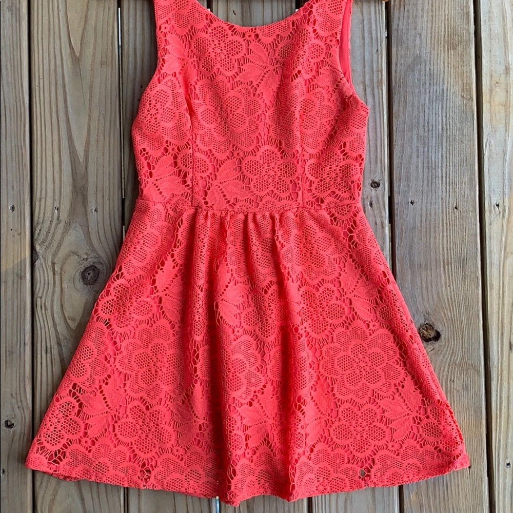 Floral Coral Dress